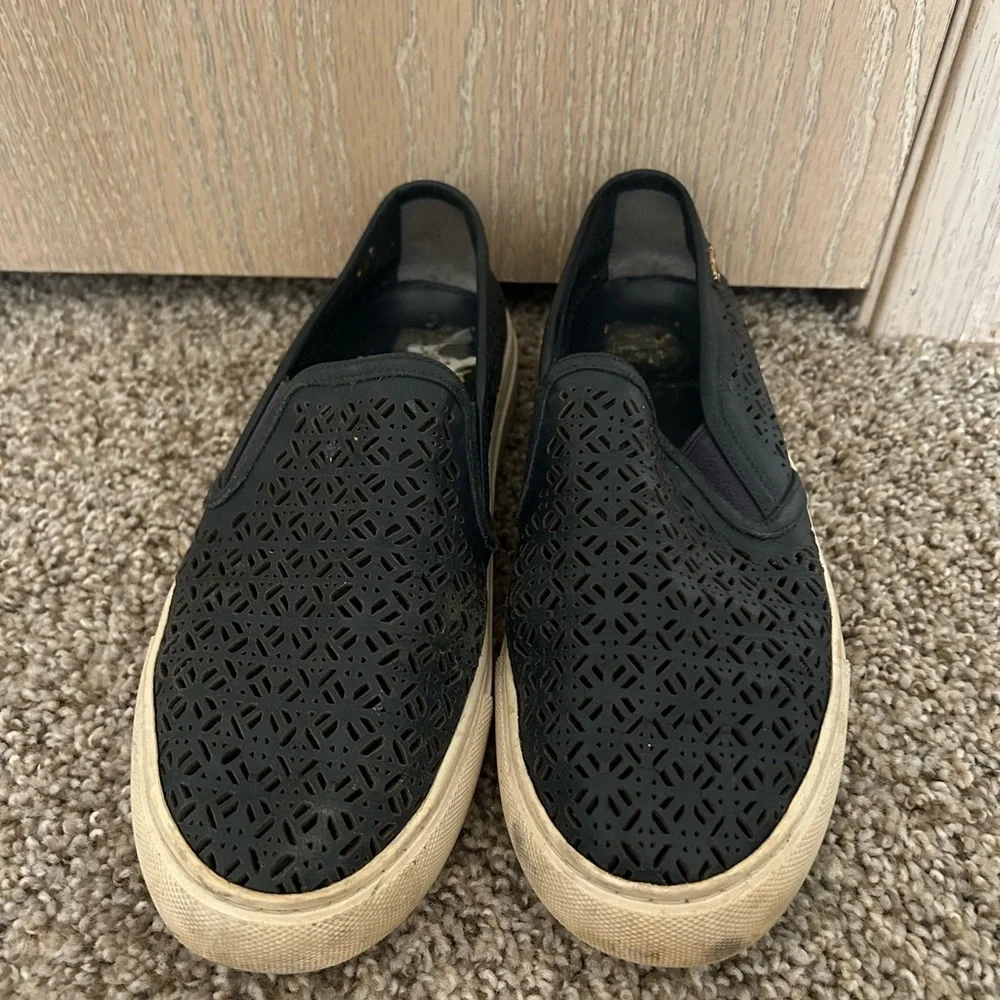 Tory Burch Lennon Perforated Slip On Sneaker Laser Cut Women's Size 7.5 Business